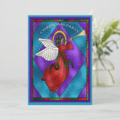 ステンドグラスウィンドウエンジェルクリスマスパーティー 招待状 (スタンド正面)