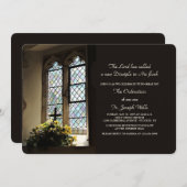 ステンドグラスウィンドウズプイスターオーディネーション招待状 招待状 (正面/裏面)