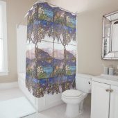 ステンドグラスウィンドウデザイン シャワーカーテン (インサイチュ)