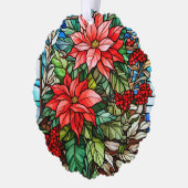 ステンドグラスエレガントのクリスマスフローラ オーナメントカード (左)