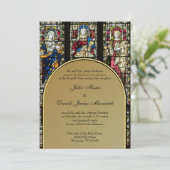 ステンドグラスエレガントカソリッ結婚クス 招待状 (スタンド正面)