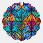 ステンドグラスオーナメントクリスマス記念品 オーナメントカード (裏面)