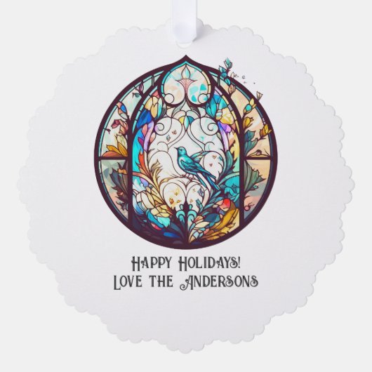 ステンドグラスオーナメントクリスマス記念品 オーナメントカード (正面)