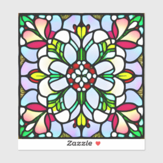 ステンドグラスカスタムのカットのビニールシール シール