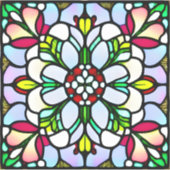 ステンドグラスカスタムのカットのビニールシール シール (正面)