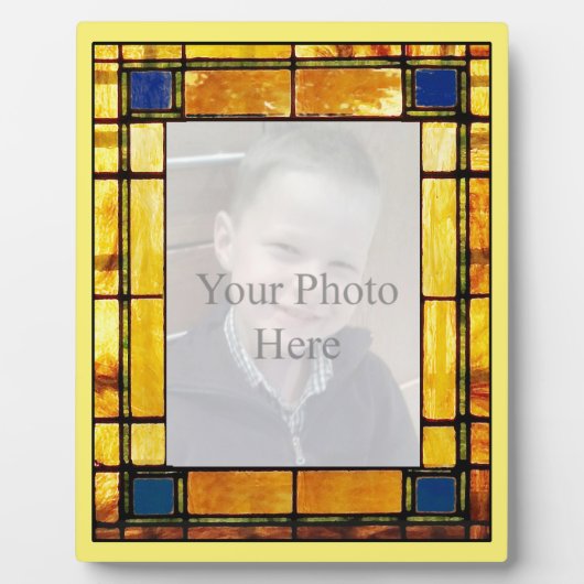 ステンドグラスカスタムルック写真表示プラーク フォトプラーク (正面)