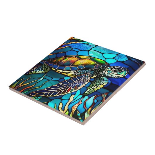 ステンドグラスカメ タイル (側面)