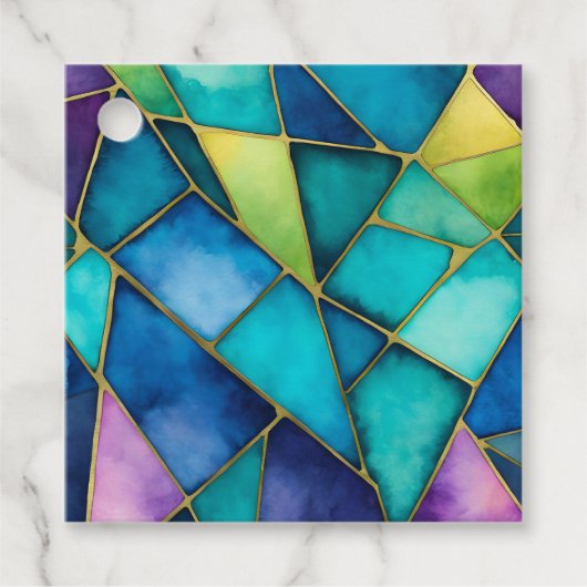 ステンドグラスカラフルアートギフトラベル フェイバータグ (正面)