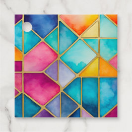 ステンドグラスカラフルアートギフトラベル フェイバータグ