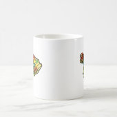 ステンドグラスカラフルカエルのマグカップ コーヒーマグカップ (中央)