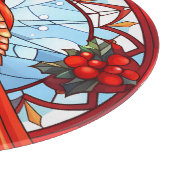 ステンドグラスカラフルクリスマスノーザン(鳥)ショウジョウコウカンチョウ カッティングボード (角)