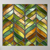 ステンドグラスカラフルテクスチャ: 3Dエレガンス。 ポスター (正面)