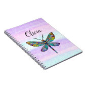 ステンドグラスカラフルトンボの翼 ノートブック (右側)