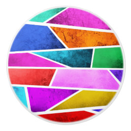 ステンドグラスカラフルパープルブルーセラミックプル セラミックノブ