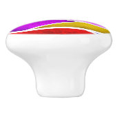 ステンドグラスカラフルパープルブルーセラミックプル セラミックノブ (側面)