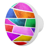 ステンドグラスカラフルパープルブルーセラミックプル セラミックノブ (右)