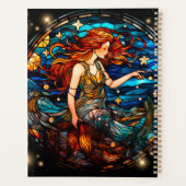 ステンドグラスカラフルマーメイド名前をカスタムする2024 プランナー手帳 (裏面)