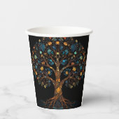 ステンドグラスカラフルモザイク 紙コップ (正面)