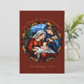 ステンドグラスカラフルヴィンテージクリスマスカード