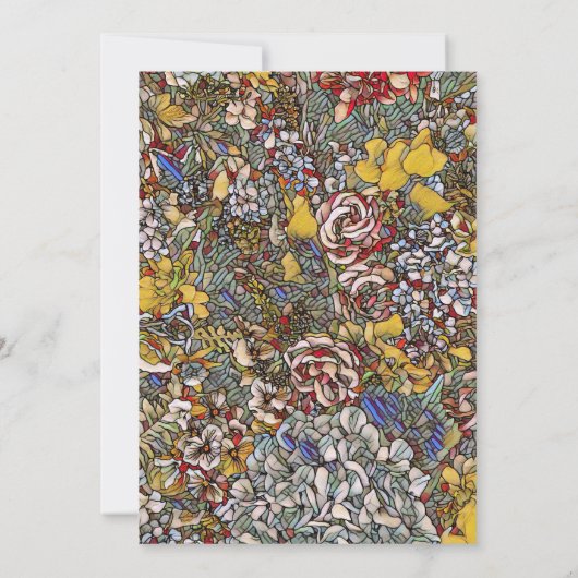 ステンドグラスギリシャ正統《キリスト教》洗礼式や命名式バプテスマ サンキューカード (裏面)