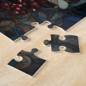 ステンドグラスクリスマスパズルポインセチア ジグソーパズル (側面)