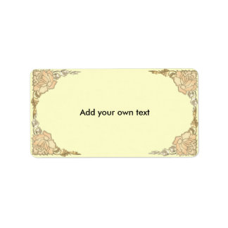 ステンドグラスクリーム金ゴールドバララベル ラベル