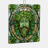 ステンドグラスグリーンマンオーナメント セラミックオーナメント (右)