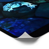 ステンドグラスコイ調和 ポスター (角)