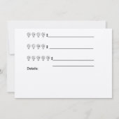 ステンドグラスゴルフパーティー招待状 招待状 (裏面)