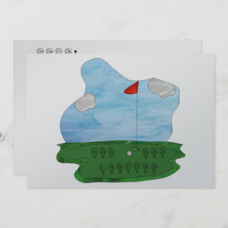 ステンドグラスゴルフパーティー招待状 招待状