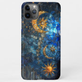 ステンドグラスサンアンドムーンデザイン iPhoneケース (裏面)