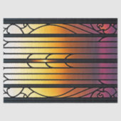 ステンドグラスサンセットイラストレーションラージ 薄葉紙 (正面)