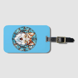 ステンドグラスシベリアのハスキー犬 ラゲッジタグ