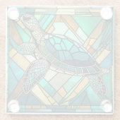 ステンドグラスシーカメイラストレーション ガラスコースター (裏面)