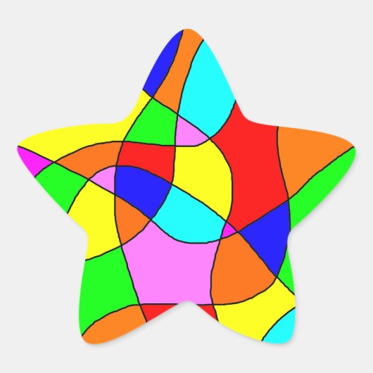 ステンドグラスシール 星シール (正面)