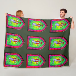 ステンドグラスジェニー フリースブランケット