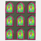 ステンドグラスジェニー フリースブランケット (正面)