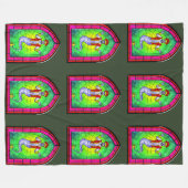 ステンドグラスジェニー フリースブランケット (正面(横))