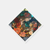 ステンドグラスジェミニ〔占星術の〕十二宮図 スタンダードカクテルナプキン (角)