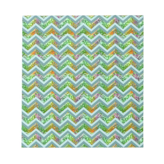 ステンドグラスジグザグ ノートパッド (正面)