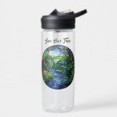 ステンドグラスジャングルリバーラウンドカスタム ウォーターボトル (左面)