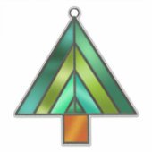 ステンドグラススタイルクリスマスツリーオーナメント シール (正面)