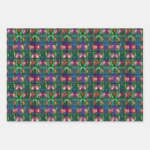 ステンドグラススタイルフローラ ラッピングペーパーシート (正面2)