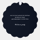 ステンドグラススタイルホリー&パイン オーナメントカード (裏面)