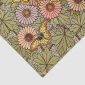 ステンドグラススタイルモザイクフローラ蝶アート 薄葉紙 (詳細)