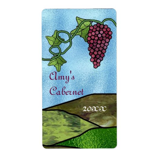 ステンドグラススタイルワインラベル ラベル (正面)