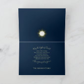 ステンドグラススタイル出生シーンホリデーカード シーズンカード (内部)