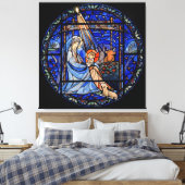 ステンドグラススタイル出生 キャンバスプリント (インサイチュ (寝室))