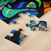 ステンドグラススタイル出生 ジグソーパズル (側面)