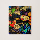 ステンドグラススタイル出生 ジグソーパズル (縦)